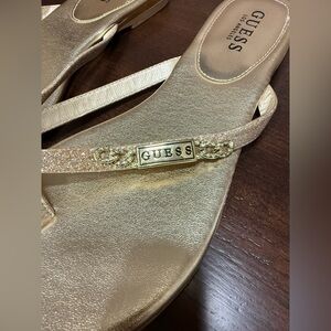 Guess gold sandals, size 8